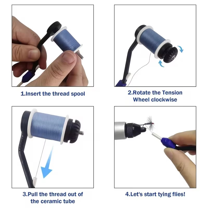 2PCS Fly Tying Bobbin Holder C - Baitcasting Reel 评论和价格